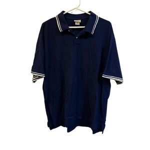 LL Bean Blue and White Polo Shirt with Classic Design